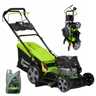Benzínová, naftová kosačka - Benzínová kosačka Green Tiger s košom, objem 149 cm³. košík 62 l, šírka rezu 46 cm
